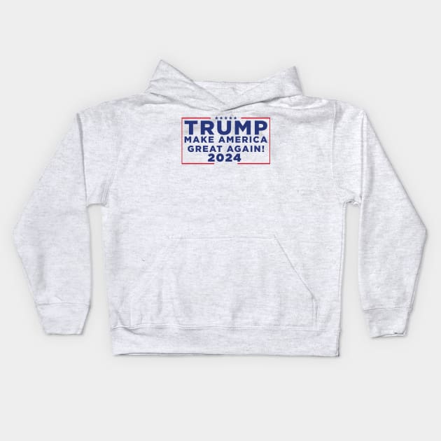 Trump 2024 Kids Hoodie by MZeeDesigns